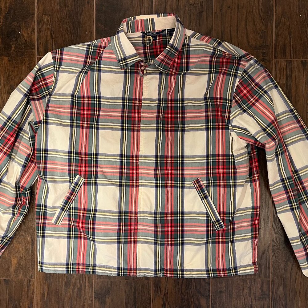 Vintage Polo by Ralph Lauren Harrington Plaid Windbreaker Size Large
